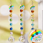 Custom Pet Name Rainbow Bridge Memorial - Personalized Crystal Suncatcher with Charm