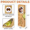 Custom Photo Wooden Bottle Opener With Built-in Spirit Level - Personalized Anniversary Wedding Gifts For Husband And Wife, Him And Her - Together Is Everything