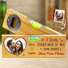 Custom Photo Wooden Bottle Opener With Built-in Spirit Level - Personalized Anniversary Wedding Gifts For Husband And Wife, Him And Her - Together Is Everything