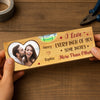 Custom Photo Wooden Bottle Opener With Built-in Spirit Level - Personalized Anniversary Wedding Gifts For Husband And Wife, Him And Her - Together Is Everything