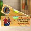 Custom Wooden Bottle Opener With Built-in Spirit Level - Personalized Anniversary Wedding Gifts For Husband And Wife, Him And Her - You And Me, Always
