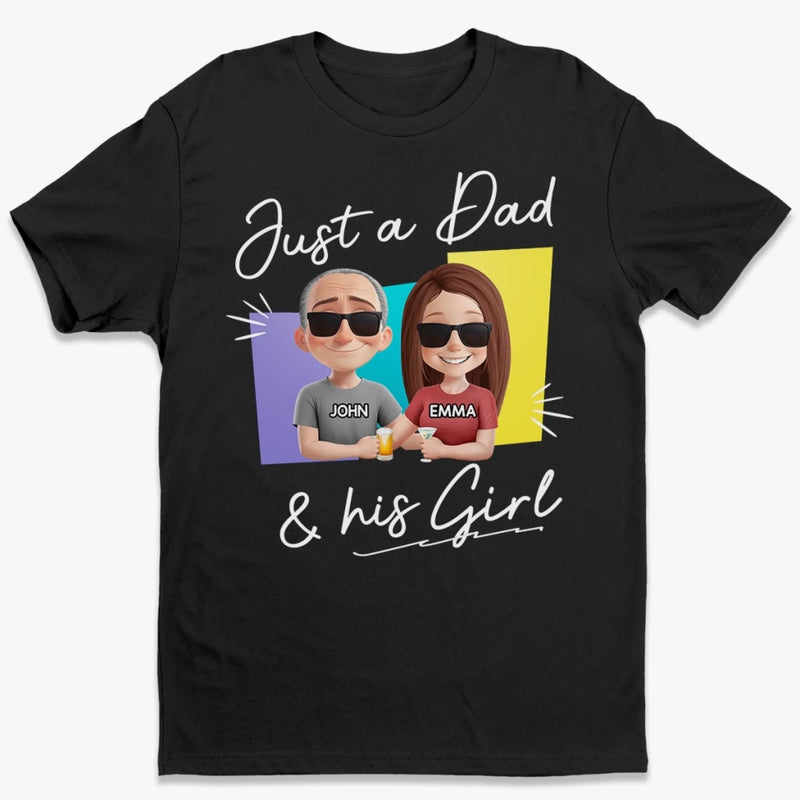 Just A Dad And His Children - Family Personalized Custom Unisex T-shirt, Premium T-shirt, Hoodie - Father's Day, Gift For Dad