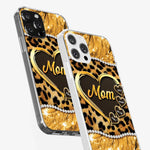 Custom Name Leopard Print Mom Gifts - Personalized Phone Case
