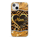 Custom Name Leopard Print Mom Gifts - Personalized Phone Case