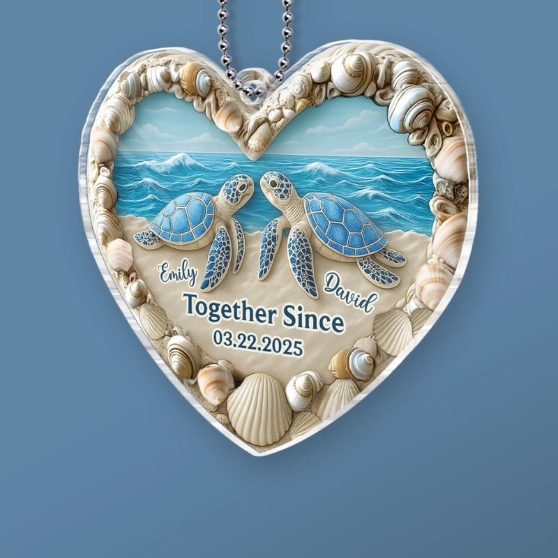 Custom Acrylic Car Ornament - Personalized Anniversary Wedding Gifts For Husband And Wife, Him And Her - Found My Soulmate Under The Sea