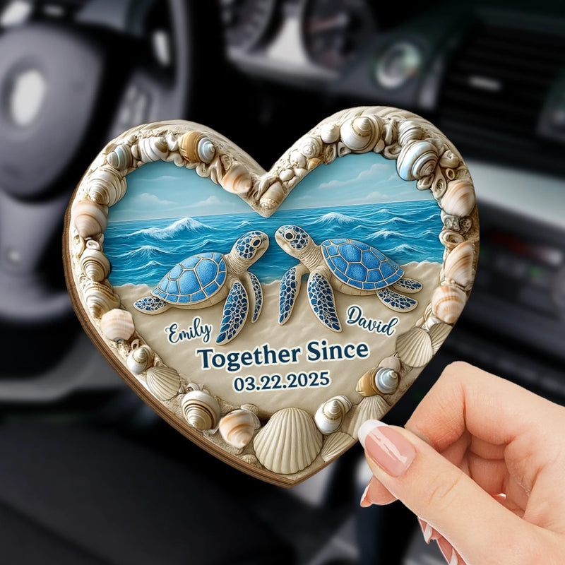 Custom Car Visor Clip - Personalized Anniversary Wedding Gifts For Husband And Wife, Him And Her - Love That’s Wild And Free
