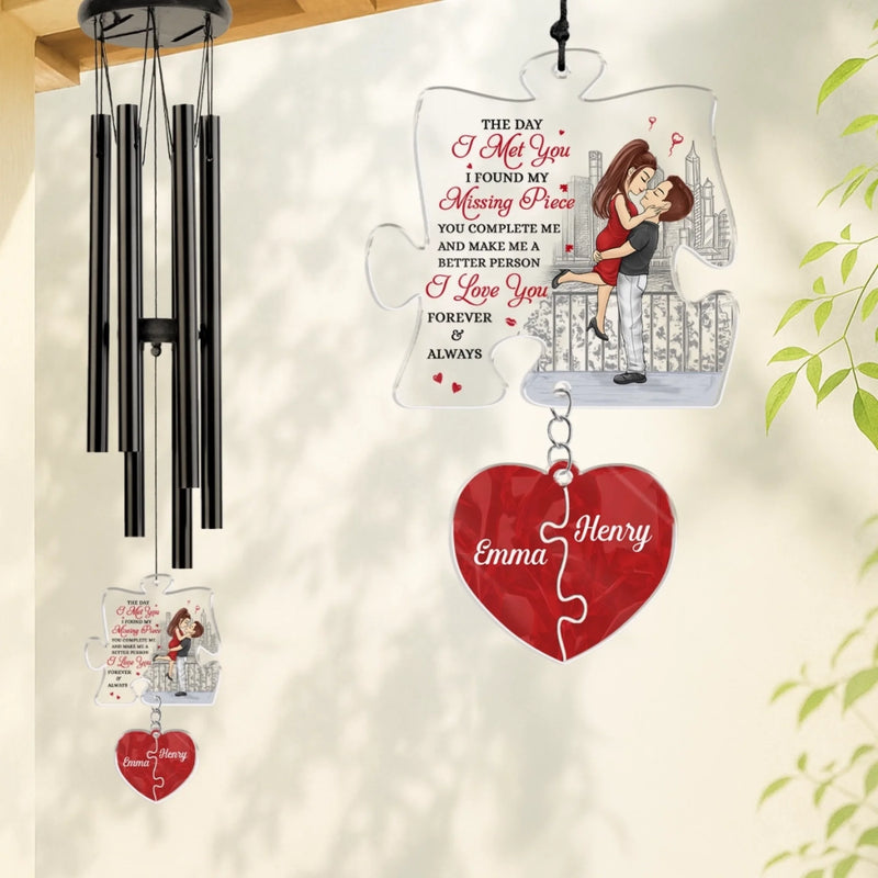 Custom Wind Chime With Acrylic Charms - Personalized Anniversary Wedding Gifts For Husband And Wife, Him And Her - In Every Lifetime, I’d Choose You