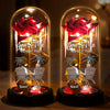 Custom Light Up Eternal Rose In Glass Dome - Personalized Anniversary Wedding Gifts For Husband And Wife, Him And Her - Together, We Blossom