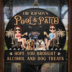 Custom Name Pool & Patio Dog Lover Gifts - Personalized Wood Sign