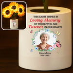 Custom Photo Sunflower Memorial Gifts - Personalized Sunflower Lamp Night Light