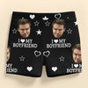 Custom Photo Short Leggings - Personalized Personalized Gifts For Husband And Wife, Him And Her - I Love My Husband