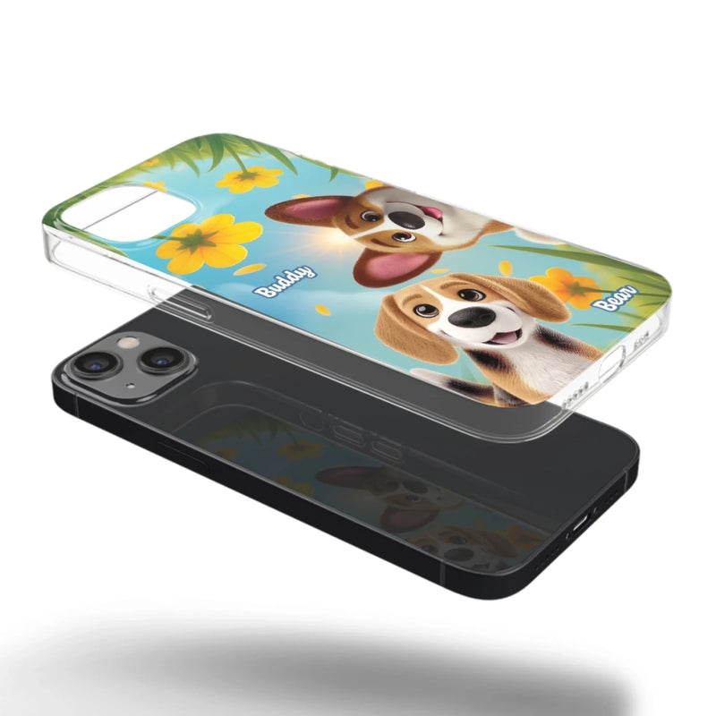 Custom Clear Phone Case - Personalized Birthday Gifts For Dog Lovers, Dog Dad And Mom - You Light Up My Day