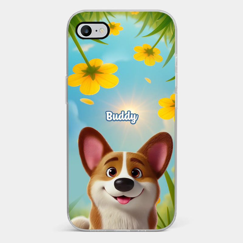 Custom Clear Phone Case - Personalized Birthday Gifts For Dog Lovers, Dog Dad And Mom - You Light Up My Day