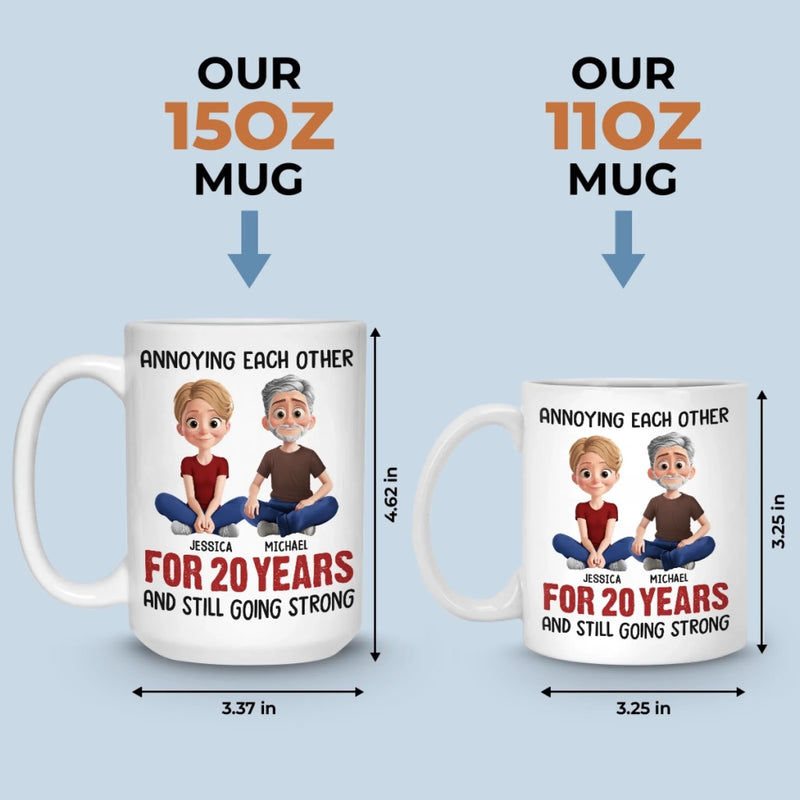 Custom Funny Anniversary Gifts for Couples - Personalized Mugs