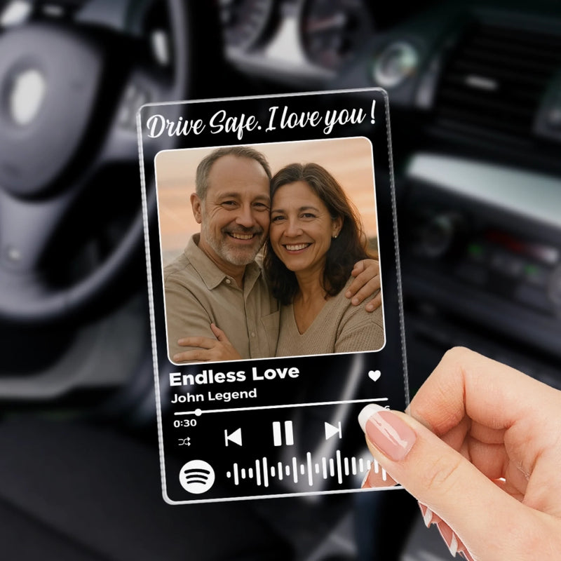 Custom Photo Couple Love Gifts - Personalized Car Visor Clip