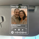 Custom Photo Couple Love Gifts - Personalized Car Visor Clip