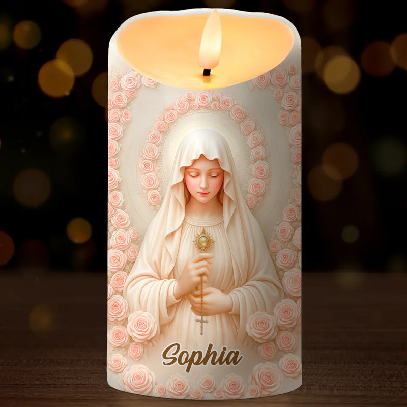 Custom 3D Inflated Effect Printed LED Candle - Personalized Christian Gifts For Women, Men, All Believers, Jesus Lovers - Light Of Faith And Hope
