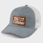 The Catfather Cat Dad Gift - Leather Patch Hat