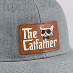 The Catfather Cat Dad Gift - Leather Patch Hat