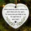 Ornament - Ceramic Heart Shaped - Christmas Memorial Sympathy Gifts For Dogs, Cats - Love Never Fades