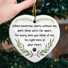 Ornament - Ceramic Heart Shaped - Christmas Memorial Sympathy Gifts For Dogs, Cats - Love Never Fades