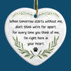 Ornament - Ceramic Heart Shaped - Christmas Memorial Sympathy Gifts For Dogs, Cats - Love Never Fades