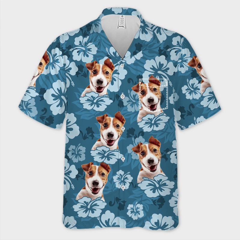 Custom Pet Photo Tropical Dog Gifts for Dog Lovers - Personalized Hawaiian Shirt