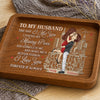 Custom Wooden Valet Tray - Personalized Anniversary Wedding Gifts For Husband And Wife, Him And Her - Love You More Everyday, Couple Birthday Gifts For Him And Her