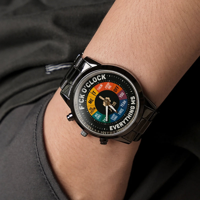 Custom Men's Watch - Personalized Funny Gift For Friend, Coworker, Family Member - Whatever Time It Is