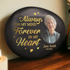 Custom Photo Printed Rock - Personalized Memorial Sympathy Gifts For Loss Of Mom, Dad - Watching Over Us Always