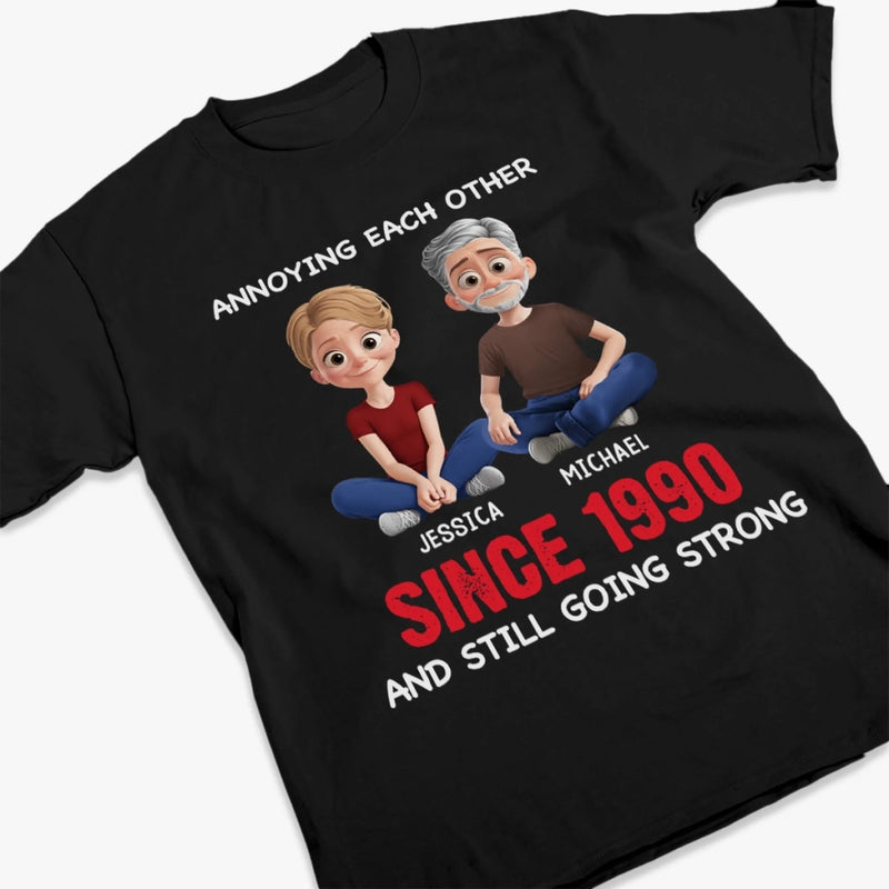 Custom Unisex T-shirt, Premium T-shirt, Hoodie - Personalized Anniversary Wedding Gifts For Husband And Wife, Him And Her - Partners In Crime Since Forever