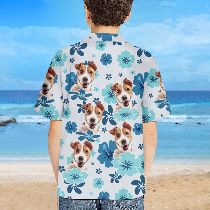 Custom Photo Unisex Tropical Hawaiian Aloha Shirt - Personalized Summer Vacation And Travel Gifts For Women And Men, Dog Cat Lovers - Furry Family Vibes