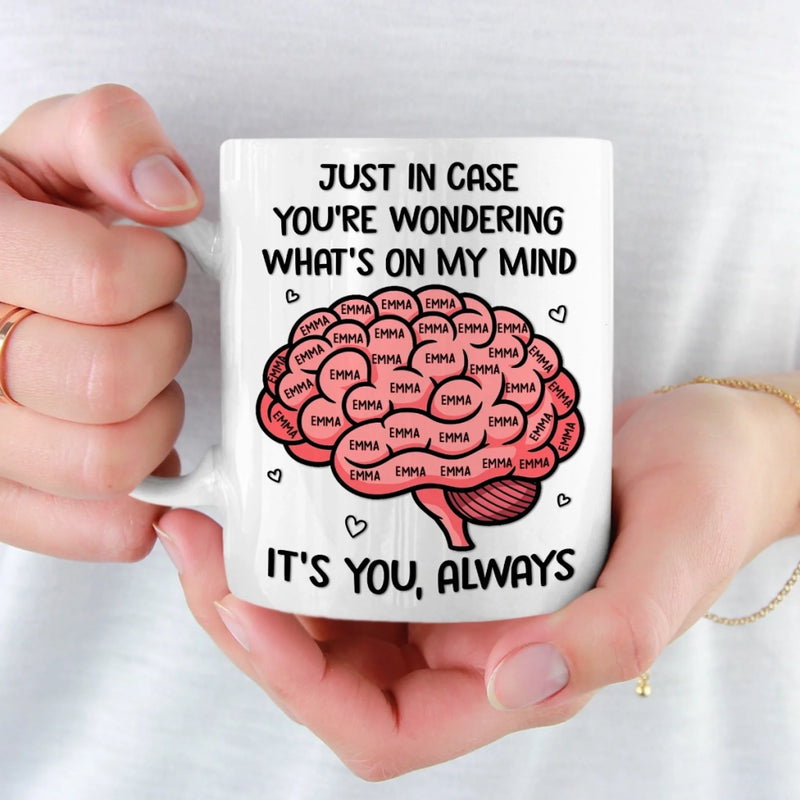 Custom Mug - Personalized Anniversary Wedding Gifts For Husband And Wife, Him And Her - My Mind Is Basically Your Fan Club
