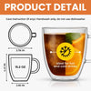 Custom Double Wall Glass Mug - Personalized Best Friend Birthday Gifts For Women - Miles Away Still Sharing Coffee
