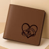 Custom Engraved Bifold Leather Wallet Two Sides - Personalized Anniversary Wedding Gifts For Husband And Wife, Him And Her - I Love You Then, I Love You Still