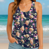 Custom Photo Tanktop - Personalized Summer Vacation And Travel Gifts For Family, Dog Cat Lovers - Loud, Proud, And Tropical