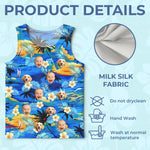 Custom Photo Baby and Dog Tropical Couple Gifts - Personalized 3D Tanktop