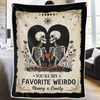 Custom Blanket - Personalized Anniversary Wedding Gifts For Husband And Wife, Him And Her - Weirdos In Love