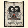 Custom Blanket - Personalized Anniversary Wedding Gifts For Husband And Wife, Him And Her - Weirdos In Love