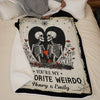 Custom Blanket - Personalized Anniversary Wedding Gifts For Husband And Wife, Him And Her - Weirdos In Love