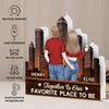 Custom Shaped Light Box - Personalized Anniversary Wedding Gifts For Husband And Wife, Him And Her - Love Grows In Every Place