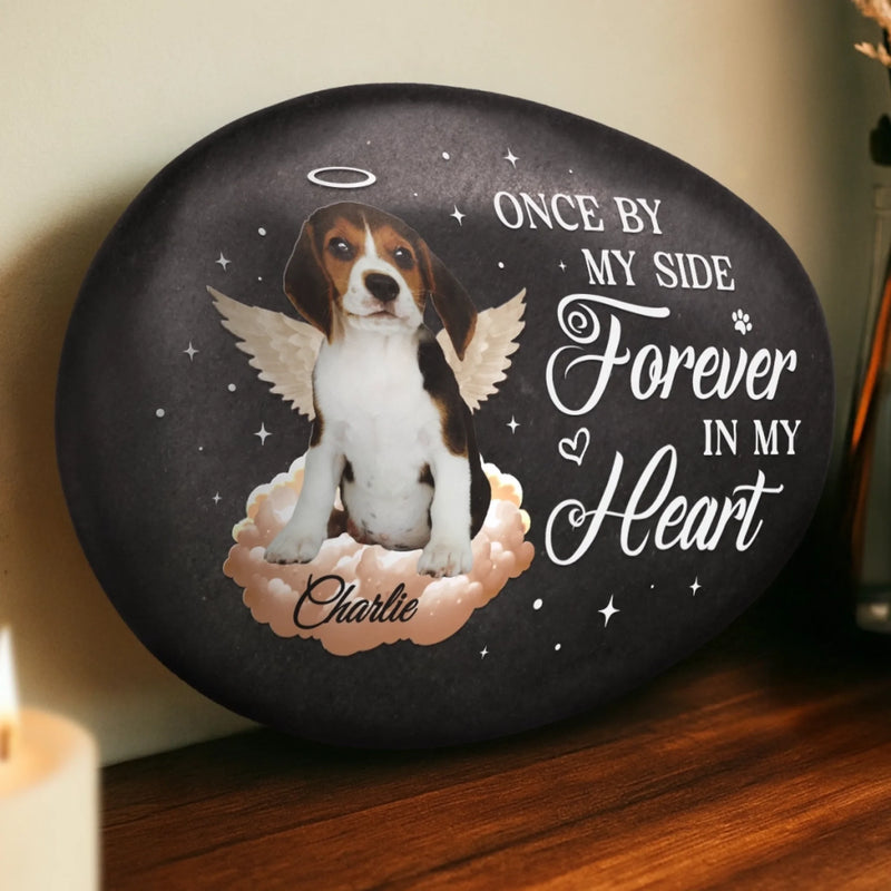 Custom Photo Printed Rock - Personalized Pet Memorial Gifts For Dogs, Cats - Love Lives On Forever