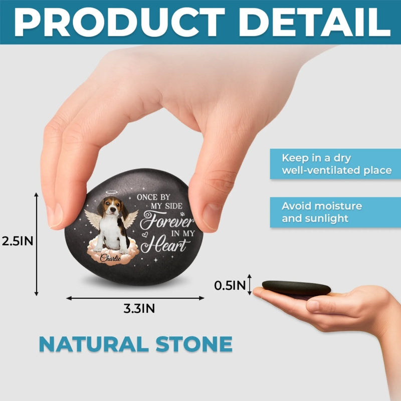 Custom Photo Printed Rock - Personalized Pet Memorial Gifts For Dogs, Cats - Love Lives On Forever