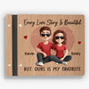 Custom Wooden Scrapbook - Personalized Anniversary Wedding Gifts For Husband And Wife, Him And Her - Our Story, Our Moments, Our Love