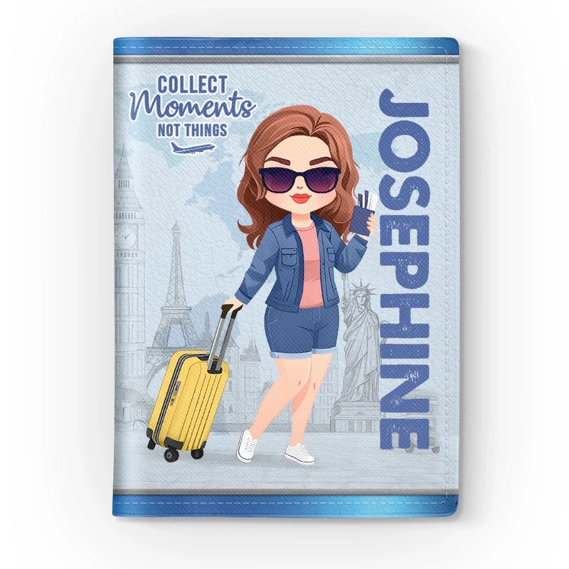 Custom Passport Cover, Passport Holder - Personalized Summer Vacation And Travel Gifts For Women, Men - Me Time, World Wide