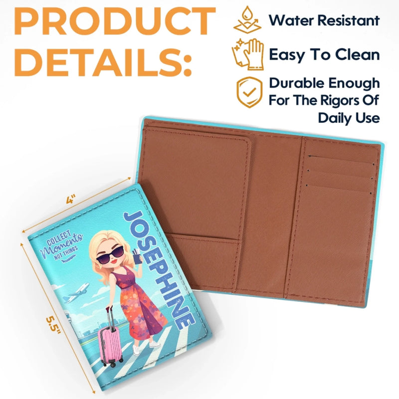 Custom Passport Cover, Passport Holder - Personalized Summer Vacation And Travel Gifts For Women, Men - Live For The Moments