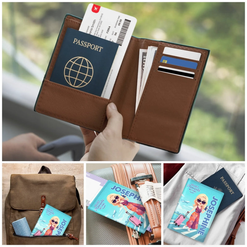 Custom Passport Cover, Passport Holder - Personalized Summer Vacation And Travel Gifts For Women, Men - Live For The Moments