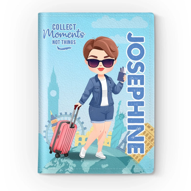 Custom Passport Cover, Passport Holder - Personalized Summer Vacation And Travel Gifts For Women, Men - Adventure Fills The Soul