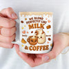 Custom 3D Inflated Effect Printed Mug - Personalized Anniversary Wedding Gifts For Husband And Wife, Him And Her - We Blend Perfectly Like Milk & Coffee