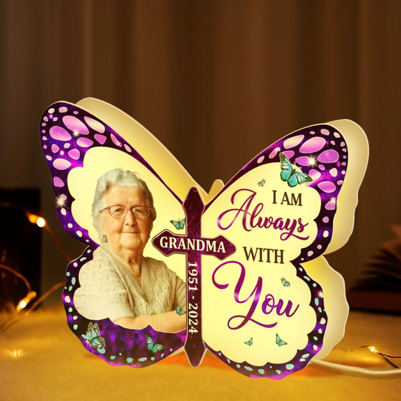Custom Photo Shaped Light Box - Personalized Memorial Sympathy Gifts For Loss Of Mom, Dad - Forever Missed, Forever Loved